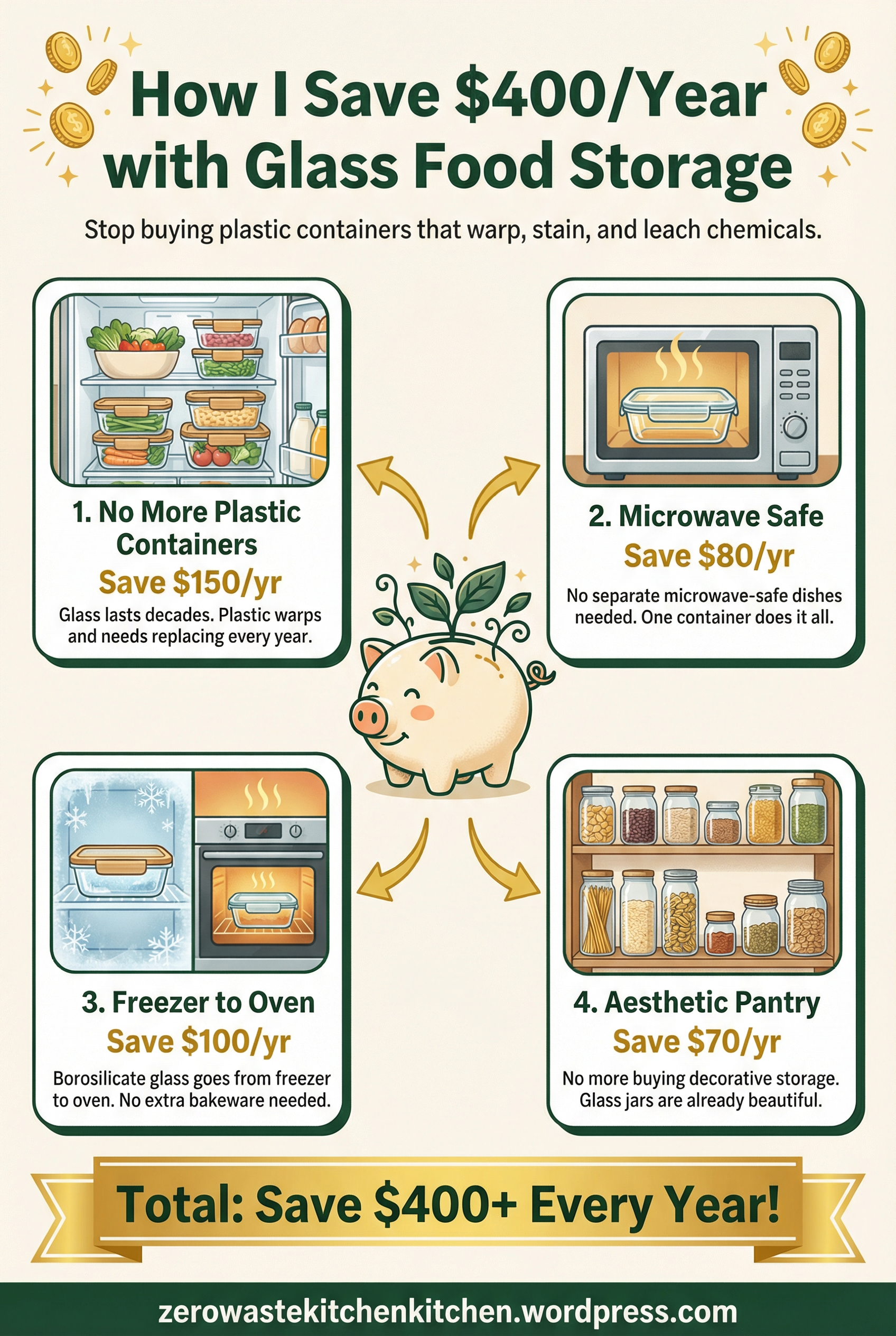 Glass Food Storage Containers with Bamboo Lids photo